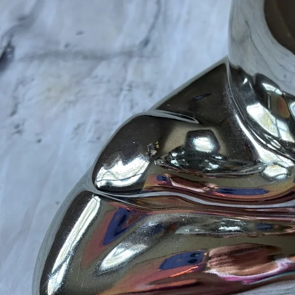 Ceramic Mirror Chrome Cute Whimsical Yoga Frog - Picture 6 of 12